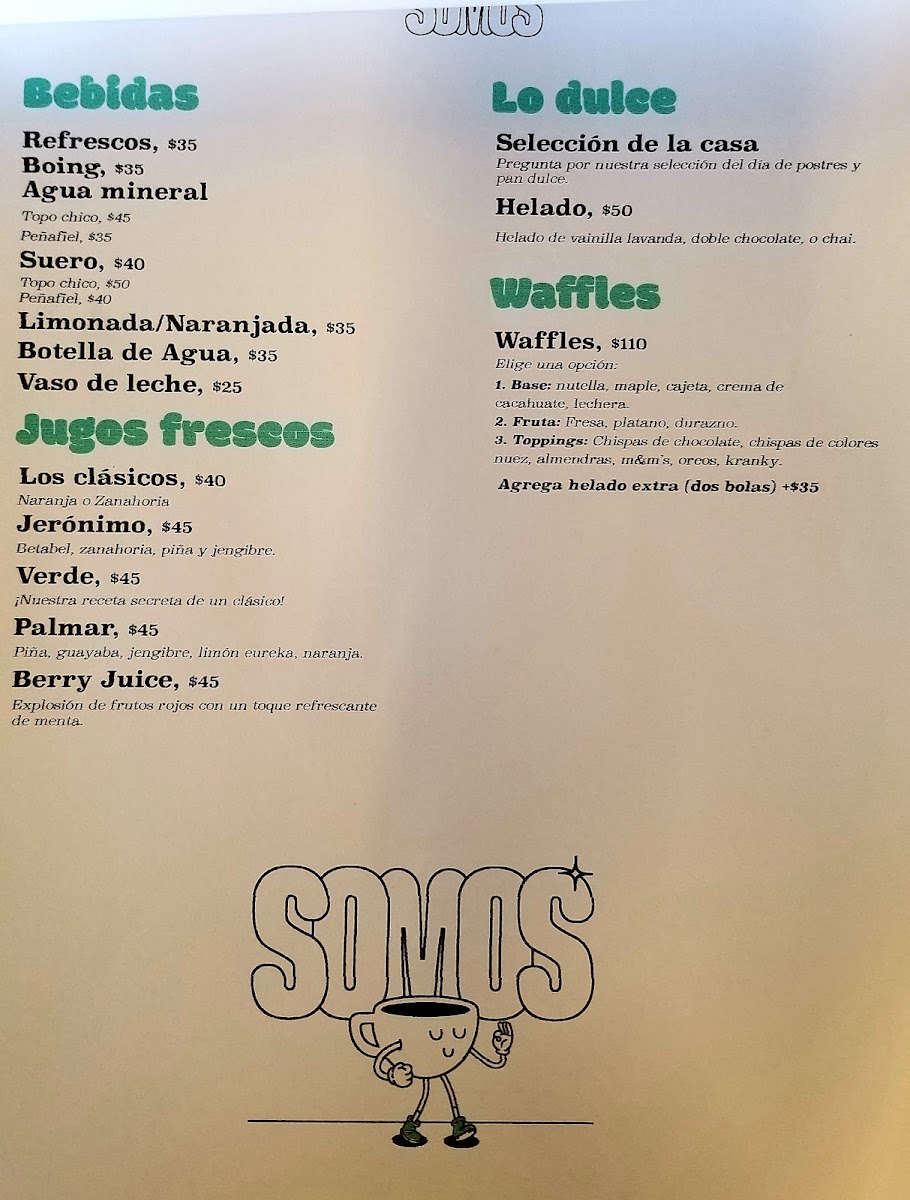 SOMOS CAFÉ Menu - Image 2